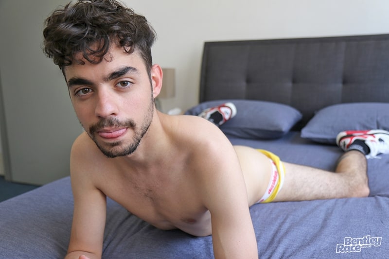 Sexy French twink Brock Matthews strips Addidas socks sneakers wanking huge young cock BentleyRace 009 gay porn pics gallery 1 - Sexy French twink Brock Matthews strips down to his Addidas socks and sneakers wanking his huge young cock