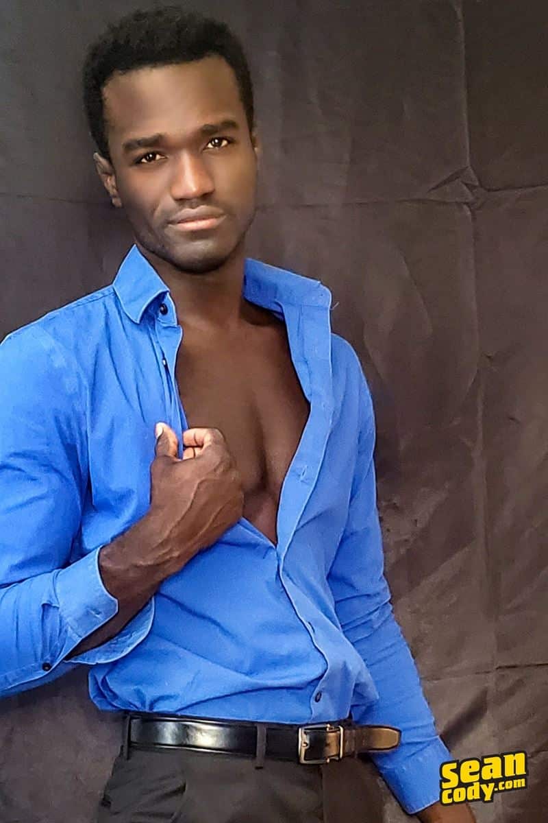 Sexy ebony muscle stud Sean Cody Max strips naked tight jeans shorts stroking huge cum shot 006 gay porn pics - Sexy ebony muscle stud Sean Cody Max strips out of his tight jeans shorts stroking out a huge cum shot
