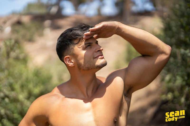 Horny muscle stud Axel Rockham stripped naked wanking massive thick dick at Sean Cody 11 image gay porn - Horny muscle stud Axel Rockham stripped naked wanking his massive thick dick at Sean Cody