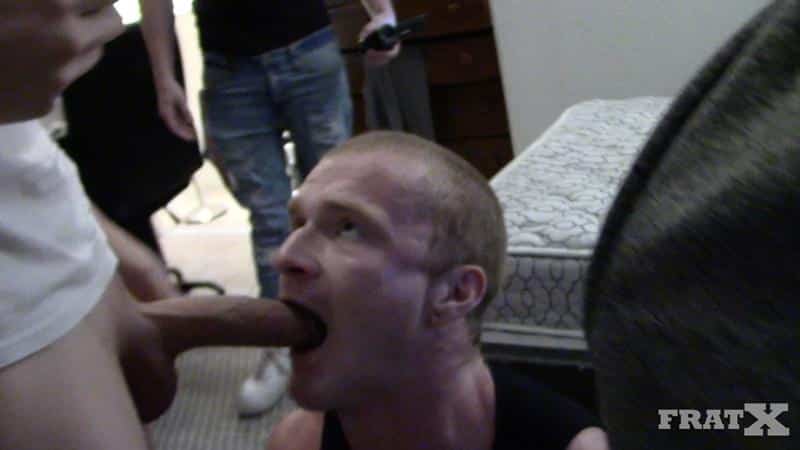 Cum dripping bottom boy holes seeded while on their knees at FratX 8 image gay porn - Cum dripping from bottom boy holes seeded while on their knees at FratX